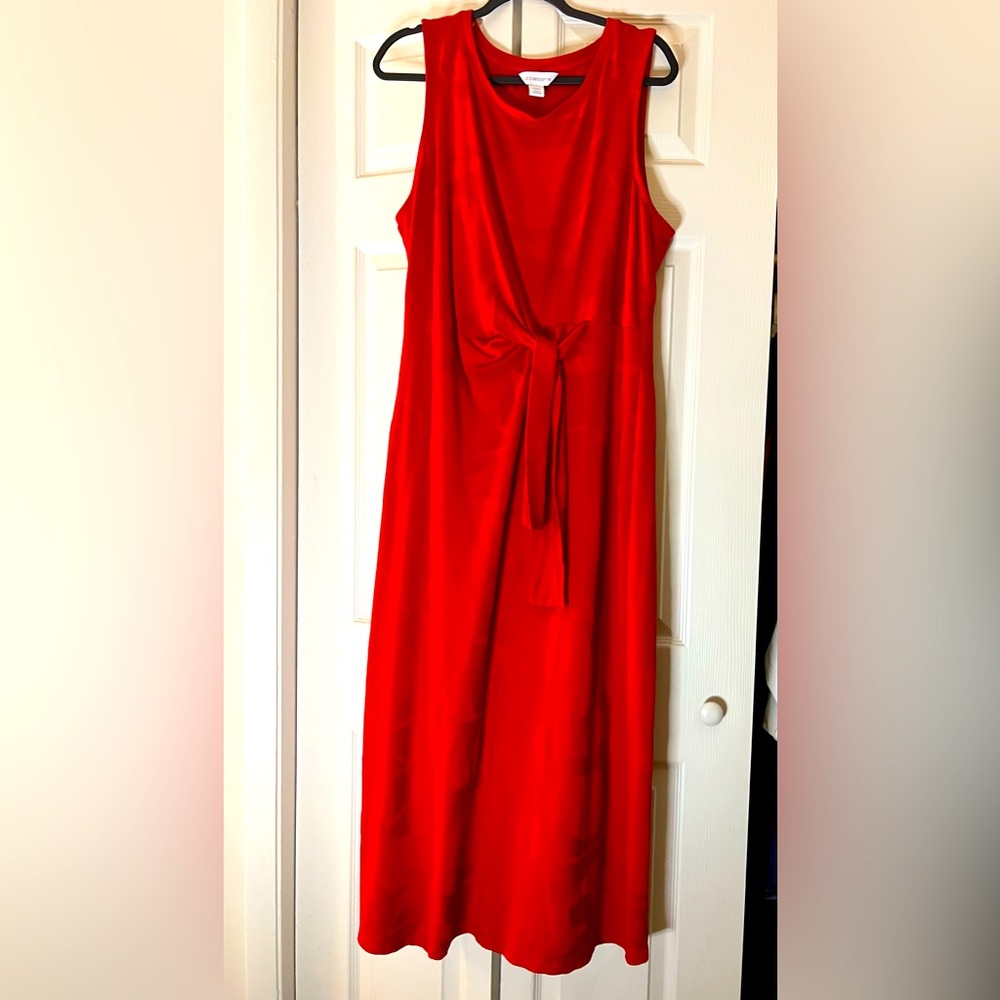 Liz Claiborne Textured Red Maxi Dress